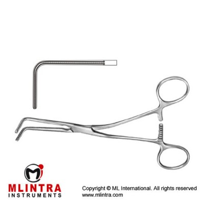 Husfeldt Atrauma Peripheral Vascular Clamp Stainless Steel, 17 cm - 6 3/4"